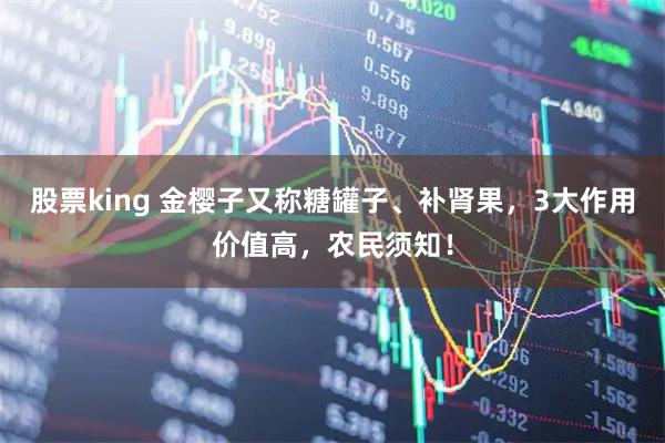 股票king 金樱子又称糖罐子、补肾果，3大作用价值高，农民须知！